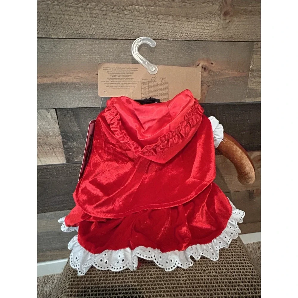 Witch Crafters Red Riding Hood Dog Costume – Size M – Cape + Dress NEW‎